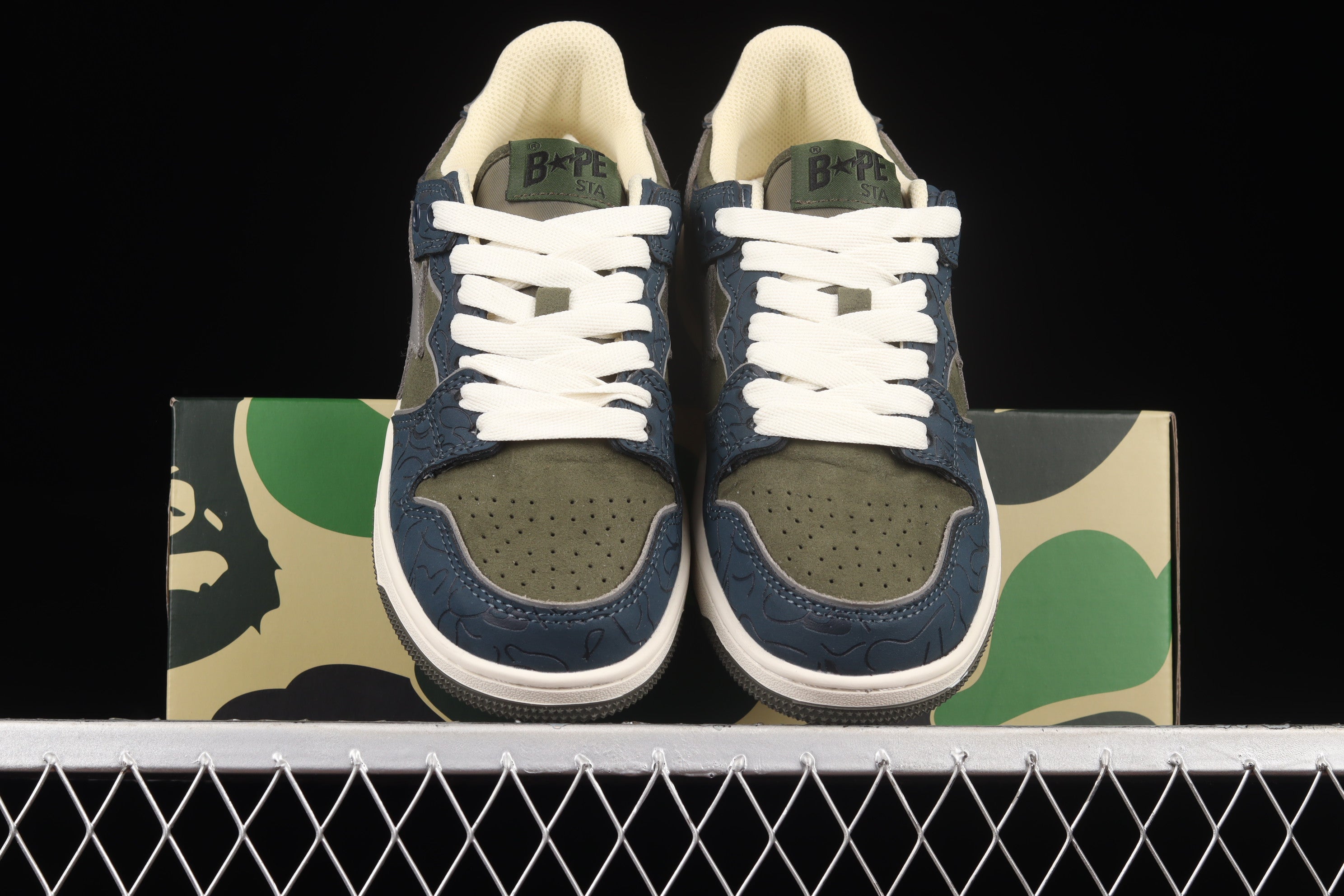 A Bathing Ape Bape SK8 Sta - Army Green