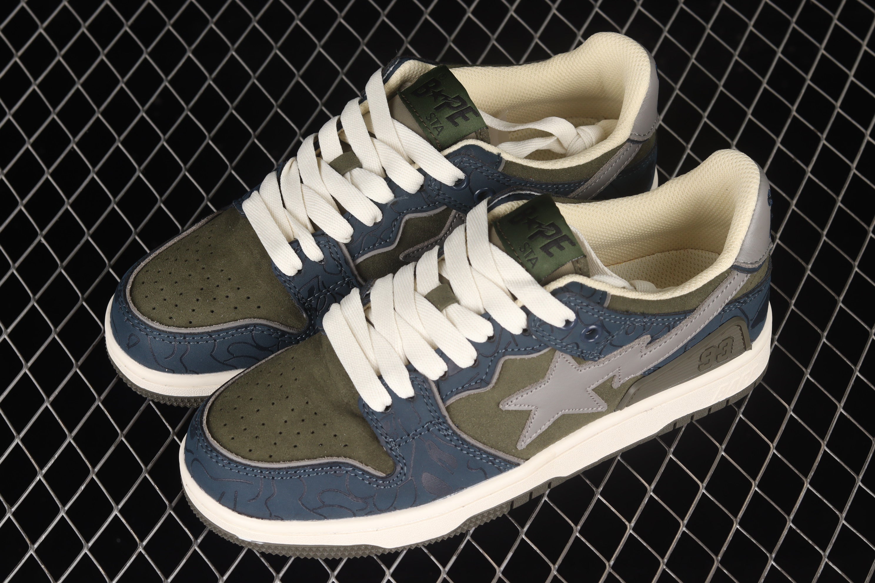 A Bathing Ape Bape SK8 Sta - Army Green