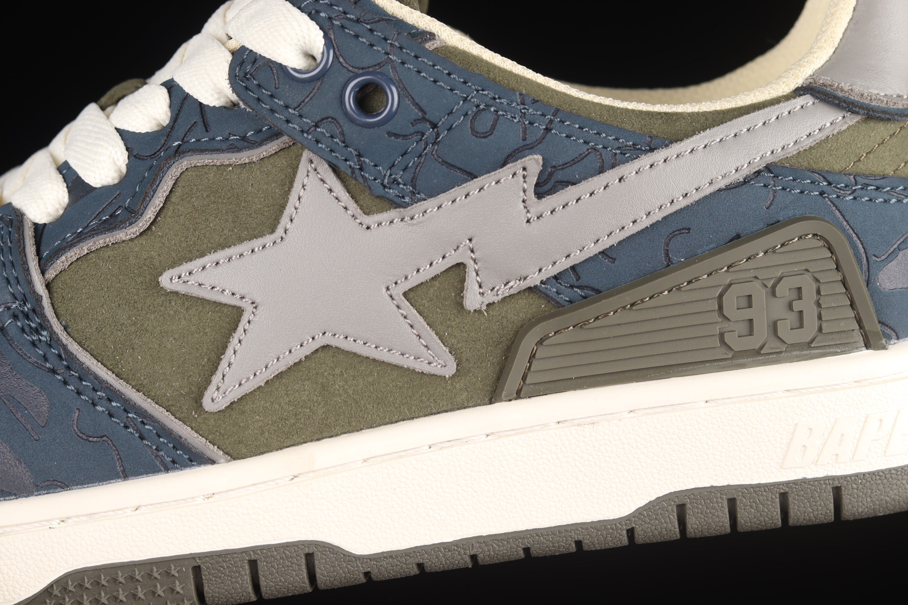 A Bathing Ape Bape SK8 Sta - Army Green