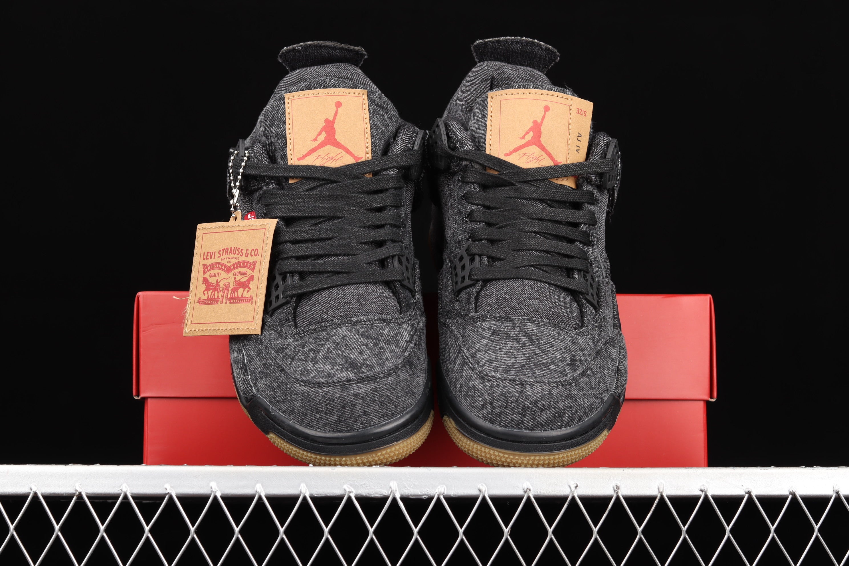 Levi's x Air Jordan 4 AJ4 Retro - Black Denim