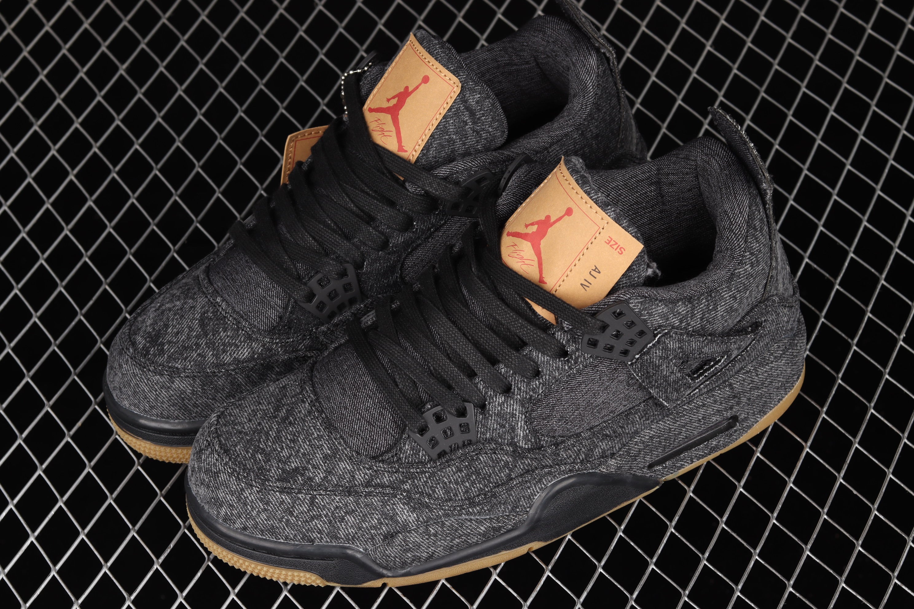 Levi's x Air Jordan 4 AJ4 Retro - Black Denim