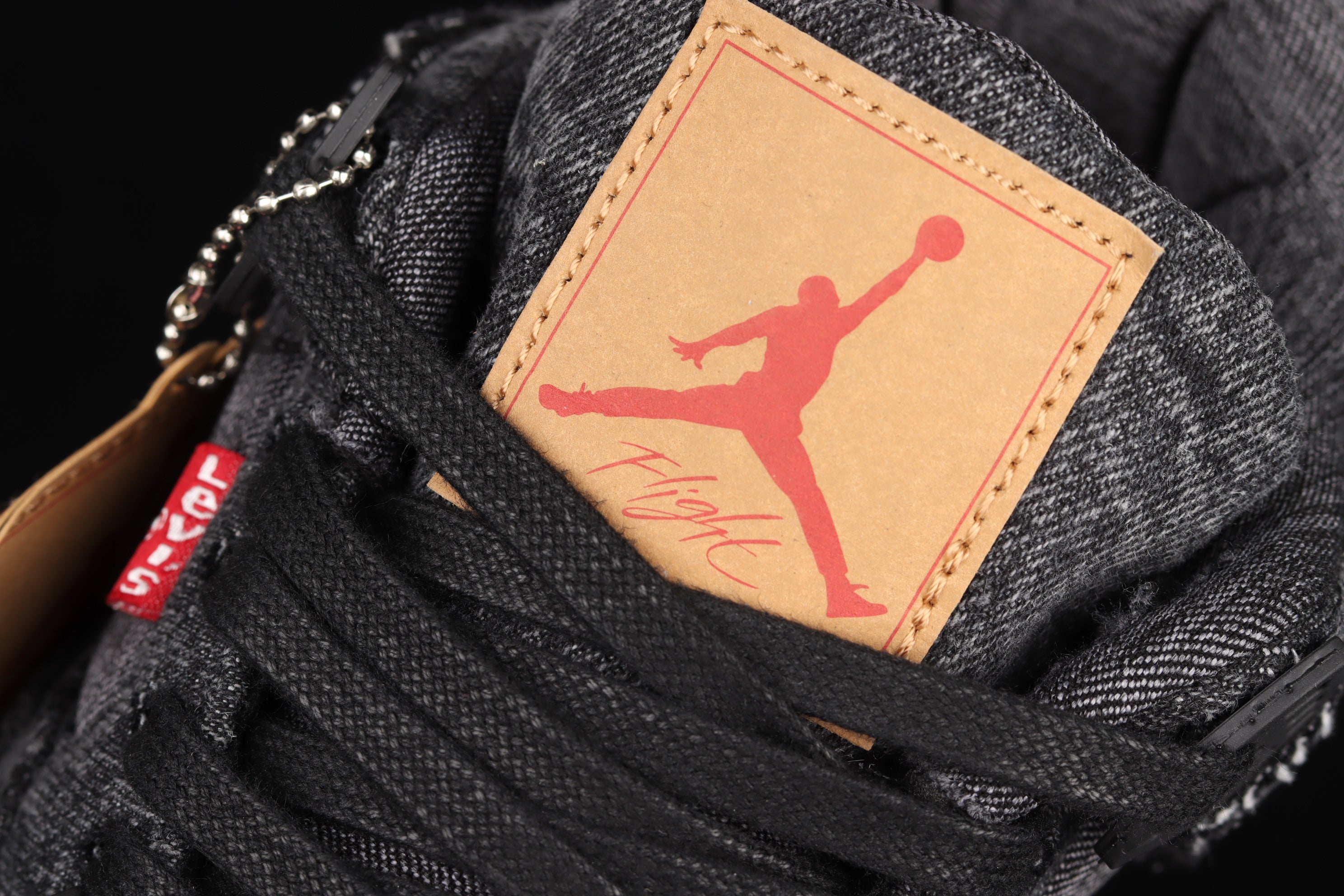 Levi's x Air Jordan 4 AJ4 Retro - Black Denim