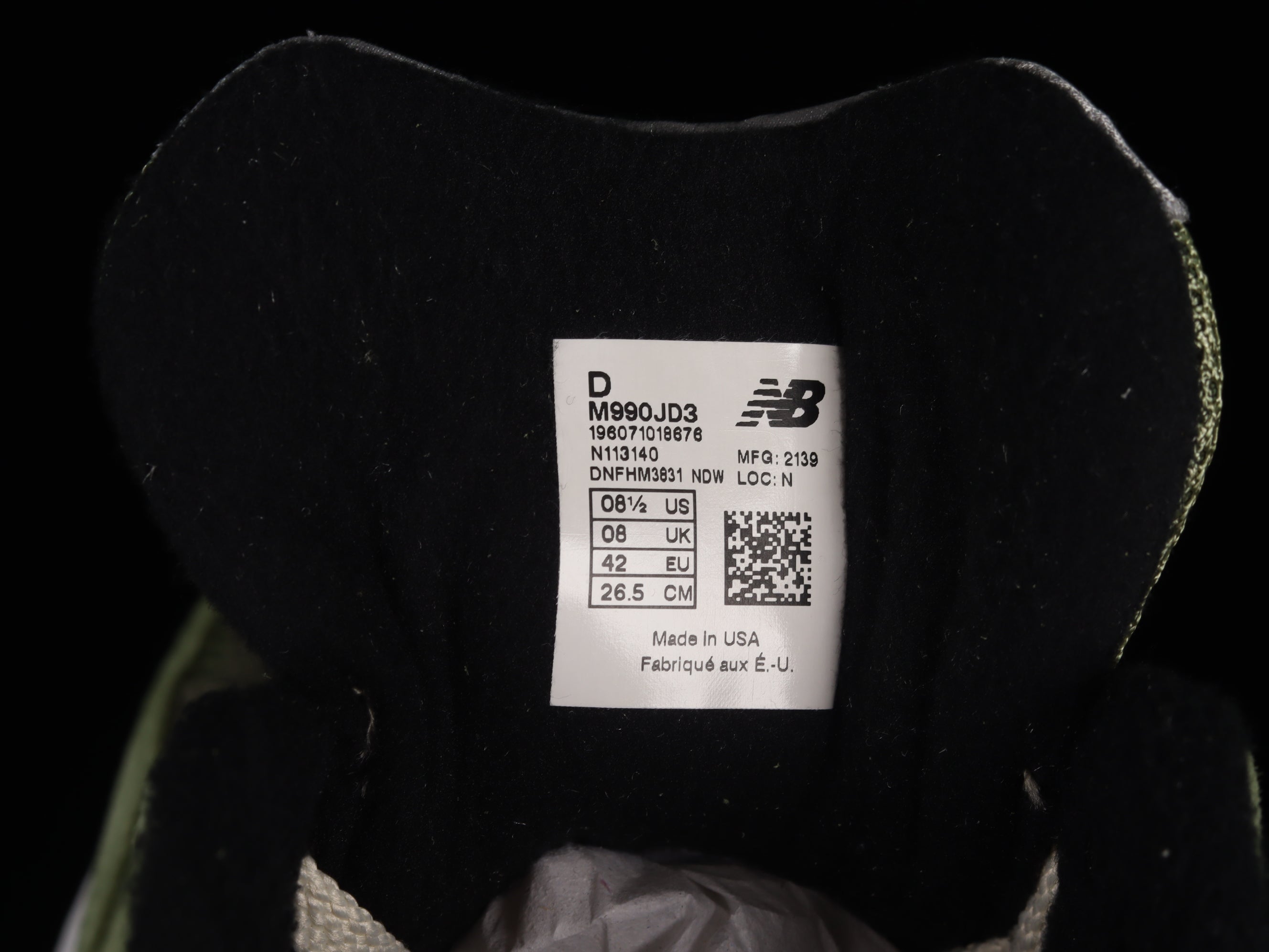 JJJJound x New Balance 990v3 - Olive