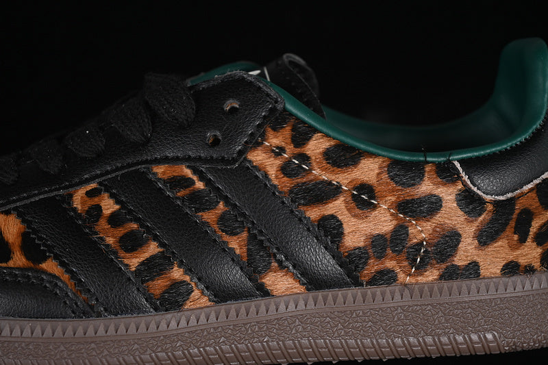 adidasUnisex Samba OG - Black Green Leopard