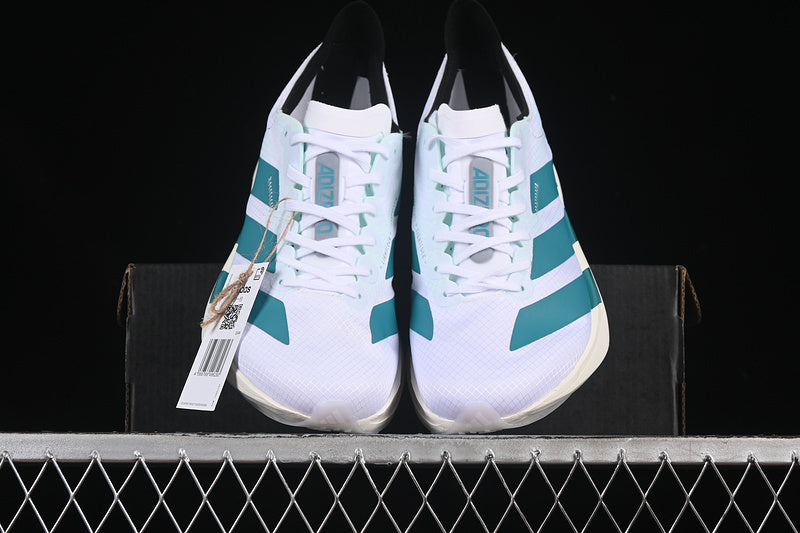 adidasUnisex Adizero Adios Pro 4 - White Pulse Teal