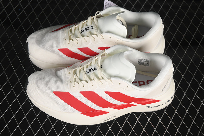adidasUnisex Adizero EVO - Off White Red