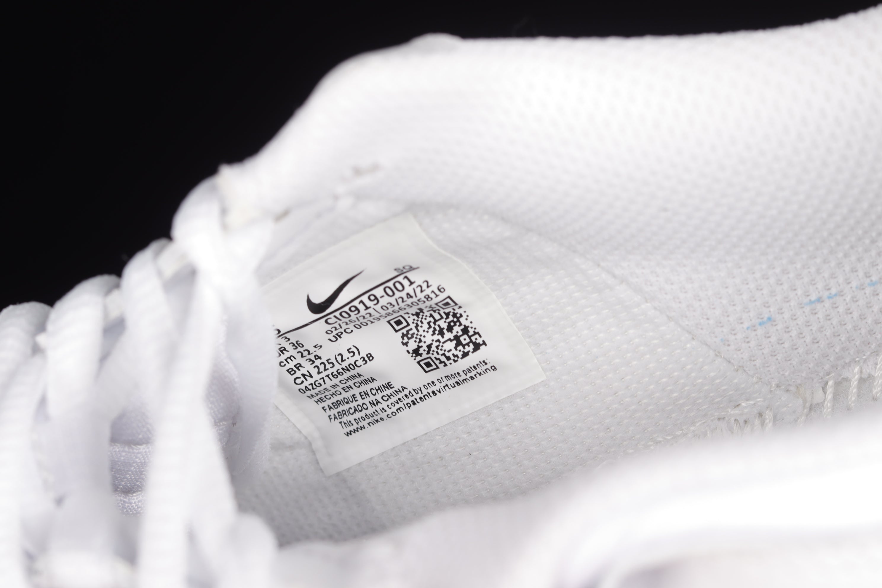 NikeUnisex Air Force 1 AF1 Shadow - Black/White