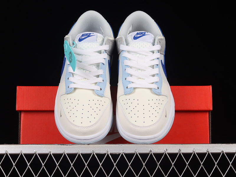 NikeMens Dunk Low Ivory - Hyper Royal