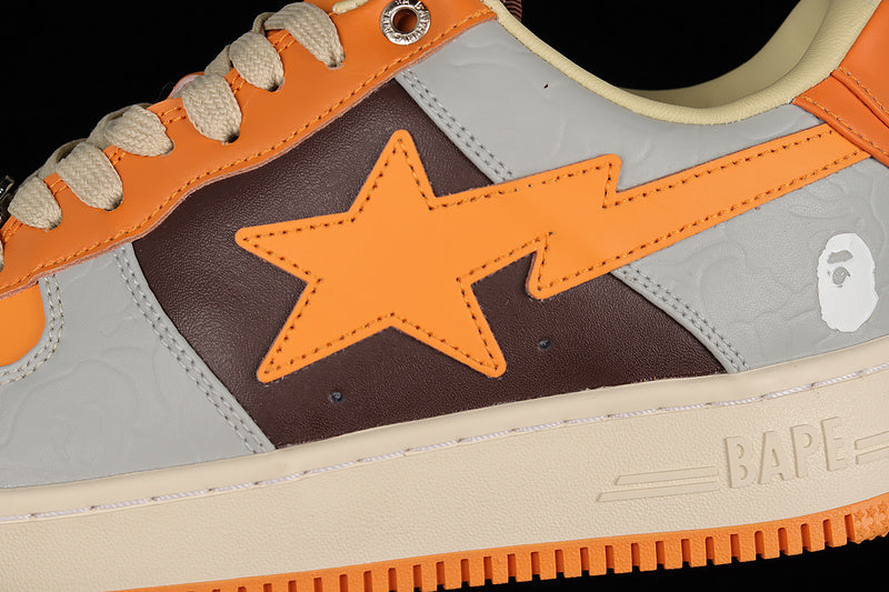A Bathing Ape Bape Sta Low - Grey/Orange