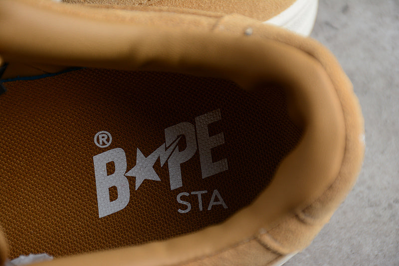 Bathing Ape Bape Sta Patent - Leather Khaki