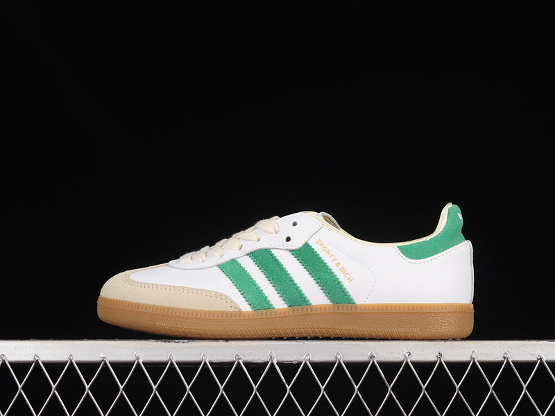 adidasMens x Sporty & Rich Samba - Cloud White/Green