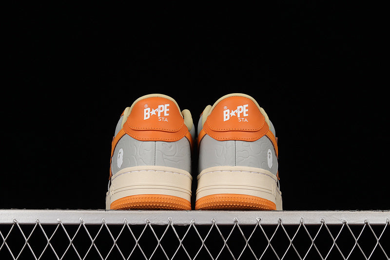 A Bathing Ape Bape Sta Low - Grey/Orange