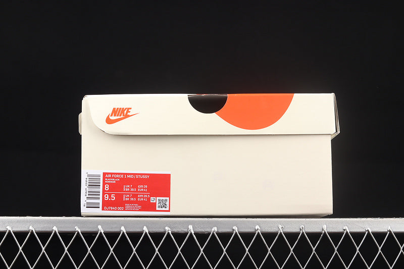 Air Force 1 AF1 Mid x Stüssy - Black/Light Bone