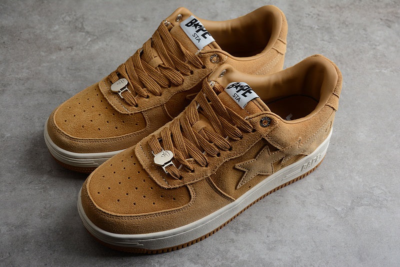 Bathing Ape Bape Sta Patent - Leather Khaki