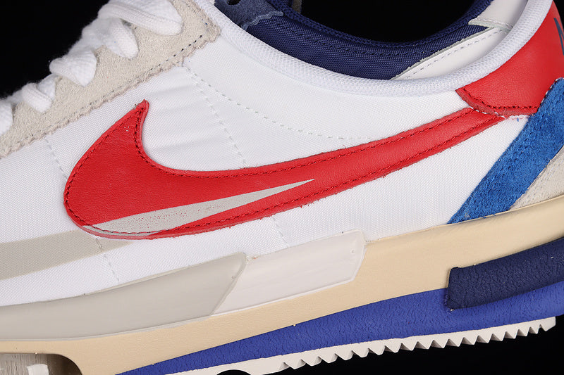 Zoom Cortez x sacai - White/University Red