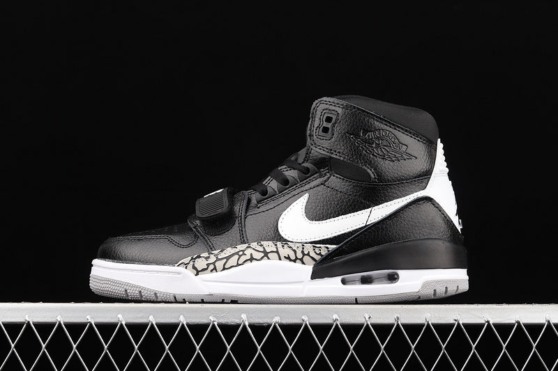 Air jordan legacy 312 black white black on sale cement