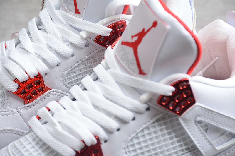 Air Jordan 4 AJ4 Retro - White Metallic