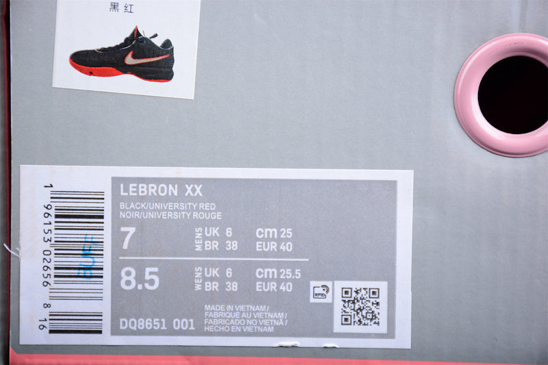 NikeUnisex Lebron 20 - Bred