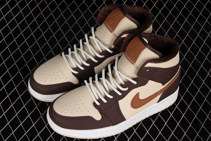 Air Jordan 1 AJ1 Mid - "Brown Basalt Oatmeal"