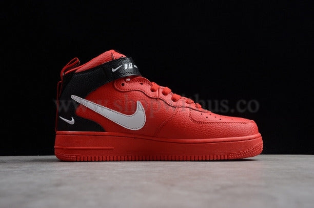 NikeAir Force 1 AF1 Mid Utility - University Red