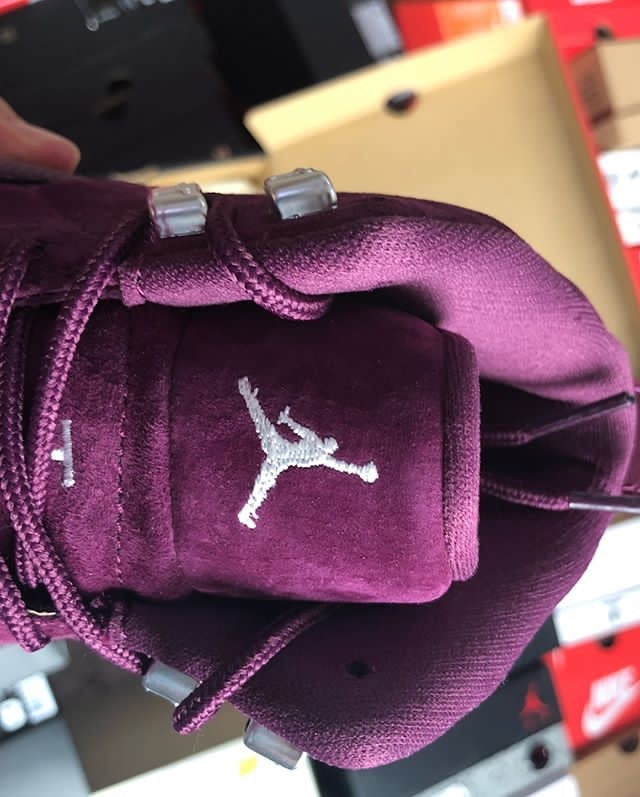 Air Jordan 12 AJ12 Retro Basketball Shoes - Bordeaux/Sail-Metallic Silver