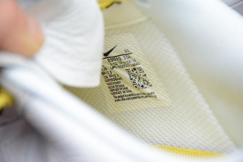 NikeAir Force 1 AF1 07 LUX - White Chrome/Yellow