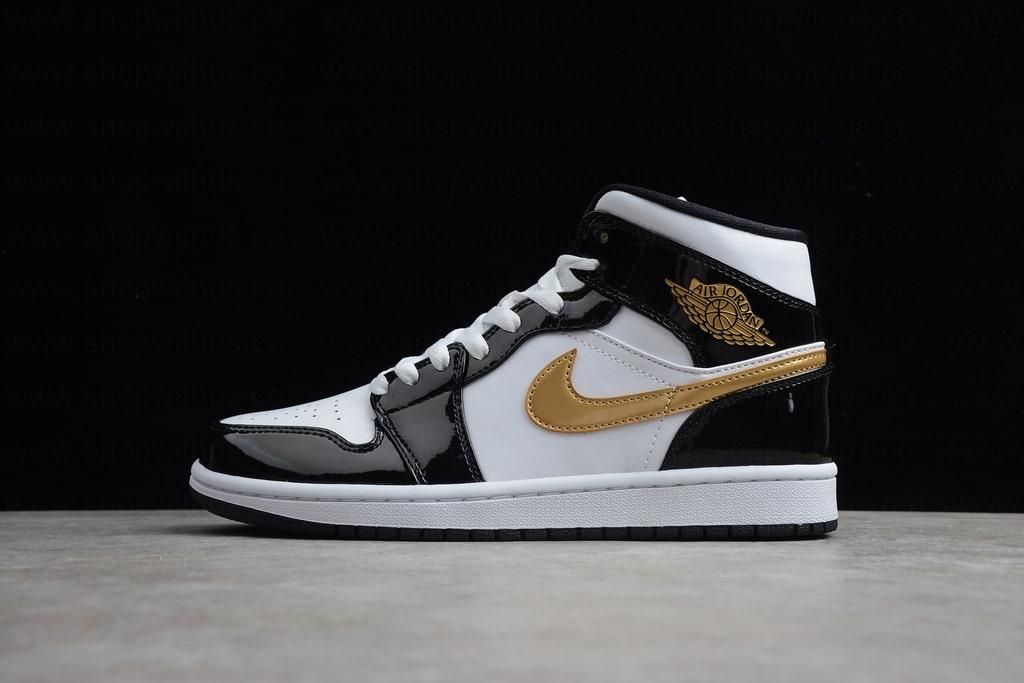 Air Jordan 1 AJ1 Mid SE Black Gold