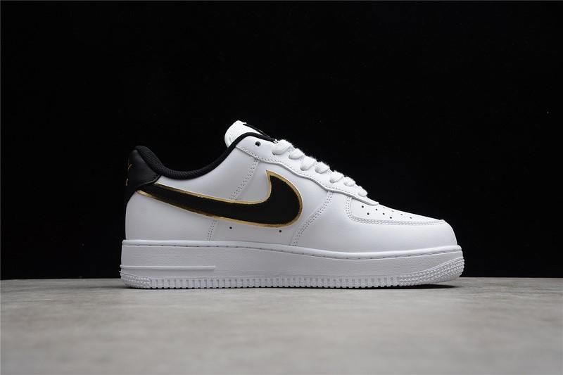 NikeAir Force 1 AF1 Low '07 LV8 Double Swoosh White/Metallic Gold
