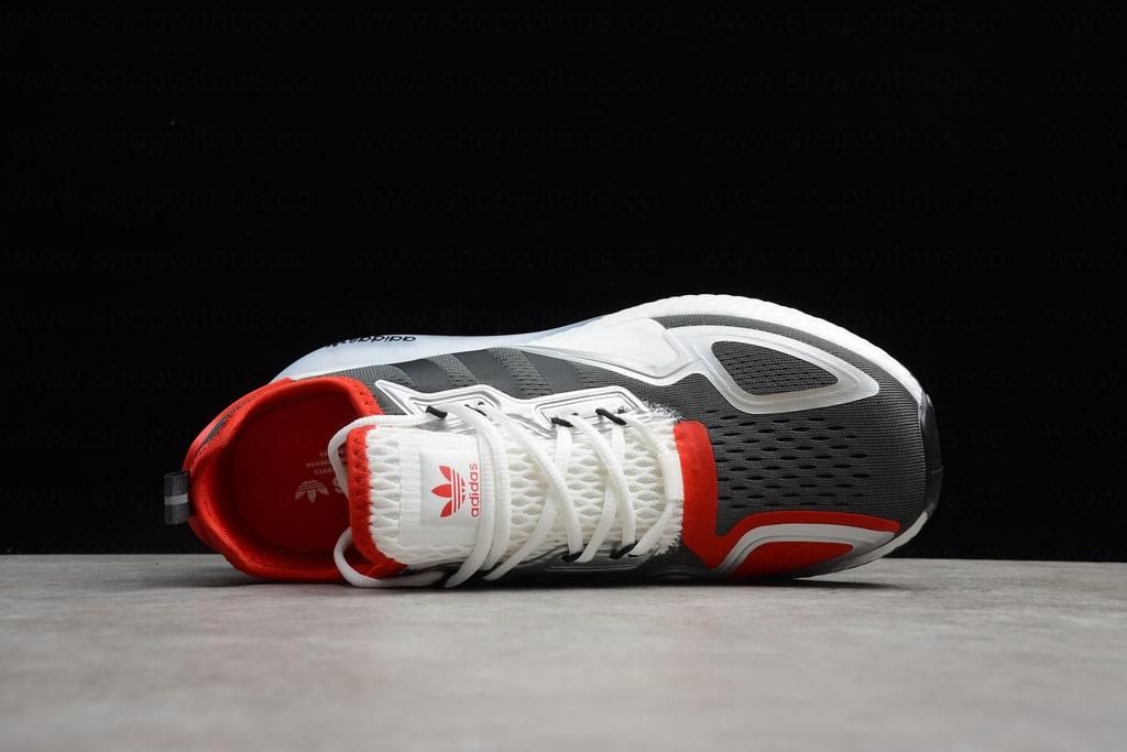 adidasMen's ZX 2K Boost - White/Black-Solar Red
