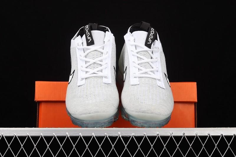 NikeAir VaporMax 2021 FK - White Black/Metallic Silver