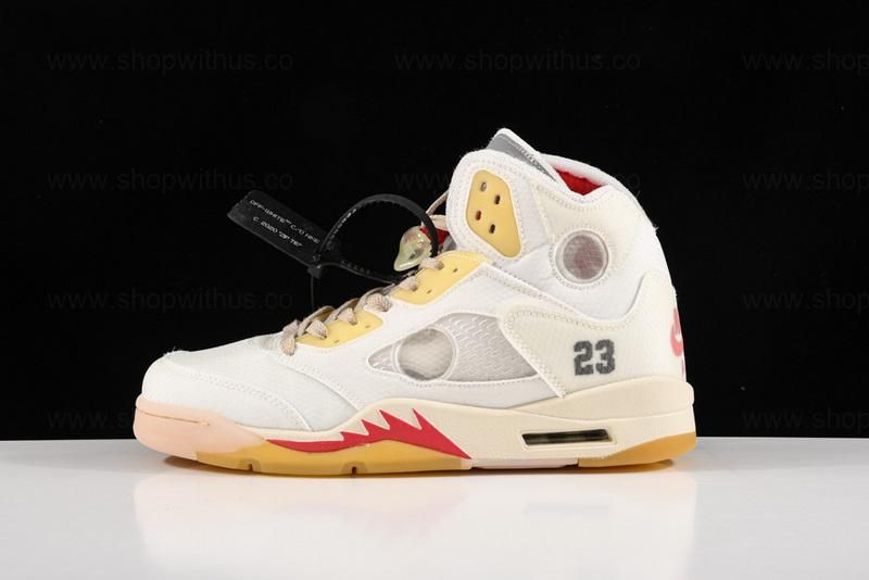 OFF-WHITE x Air Jordan 5 AJ5 Retro - Sail