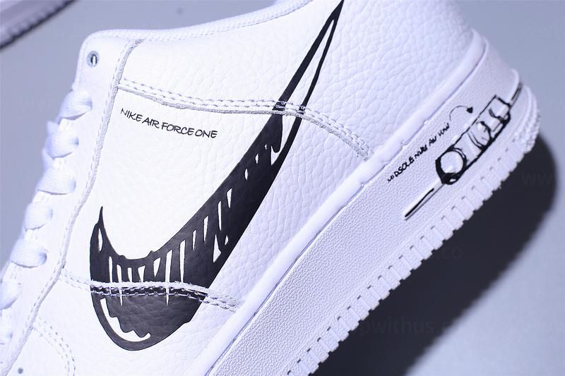 NikeAir Force 1 AF1 Sketch - White/BlacK