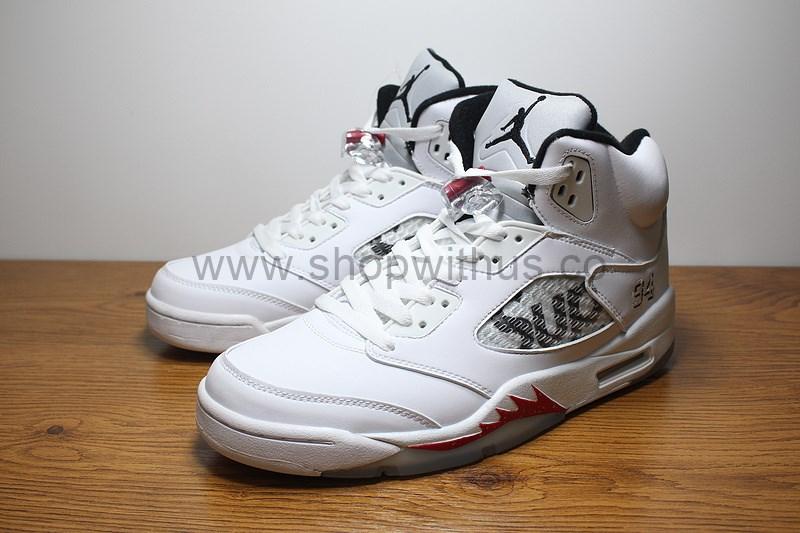 Supreme x Air Jordan 5 AJ5 Retro - White