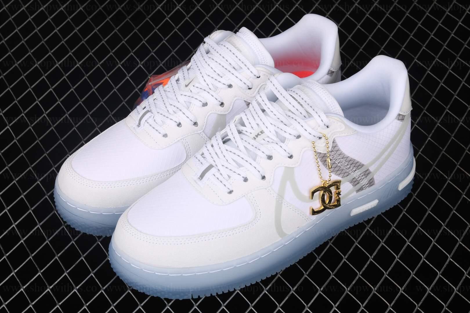 NikeAir Force 1 AF1 React - White Light Bone