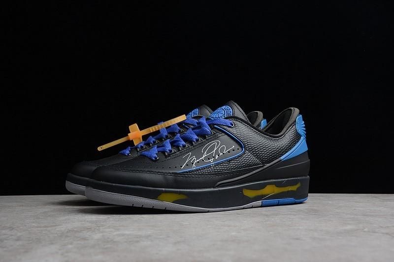 Off-White x Air Jordan 2 AJ2 Retro Low - Black Blue