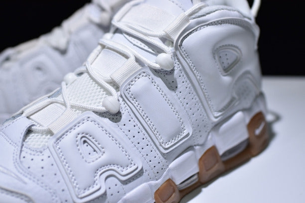 NikeAir More Uptempo Mid Basketball Shoe - White Gum