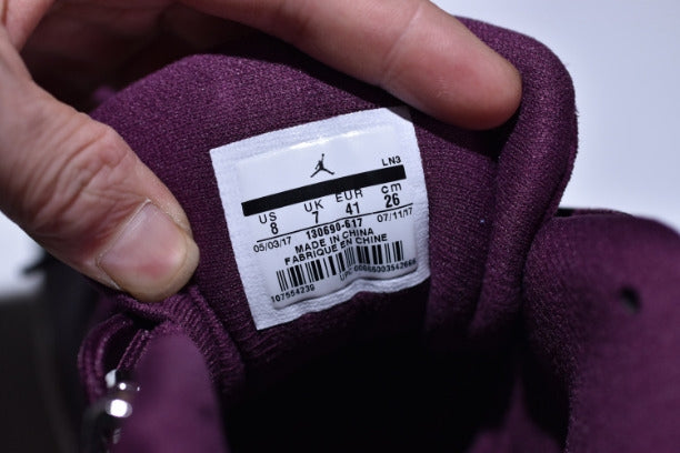 Air Jordan 12 AJ12 Retro Basketball Shoes - Bordeaux/Sail-Metallic Silver