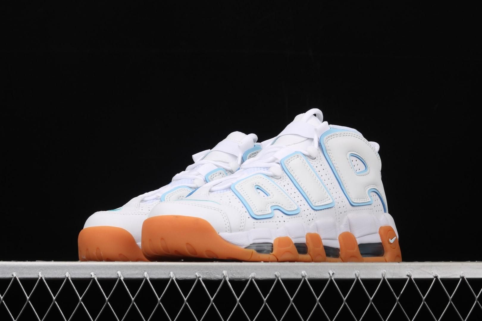 NikeUnisex Air More Uptempo - White Aqua Gum