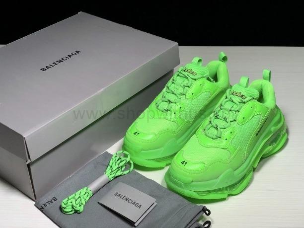 BalenciagaUnisex Triple S Clear Sole -  Neon Green