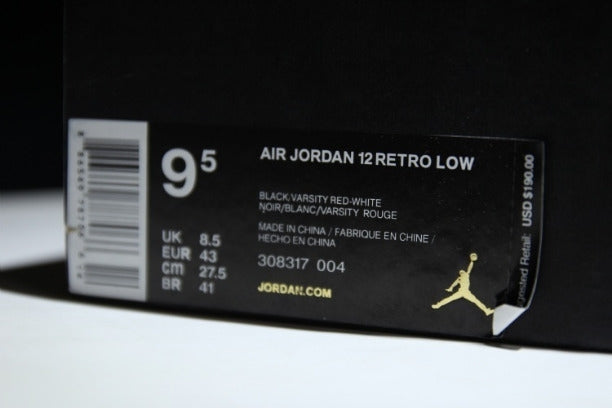Air Jordan 12 AJ12 Retro Low Basketball Shoes - Playoff