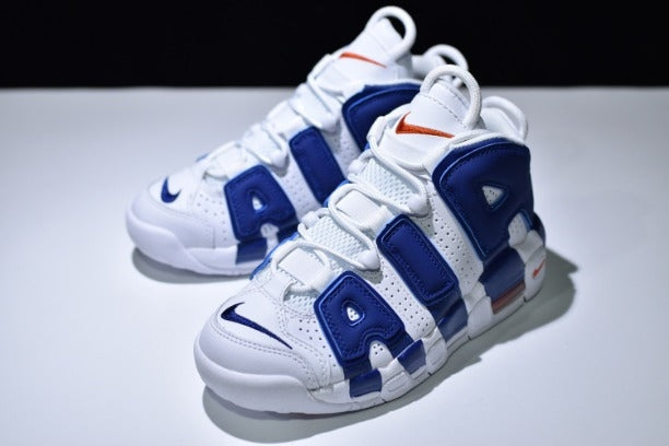 NikeAir More Uptempo Mid Basketball Shoe - Knicks