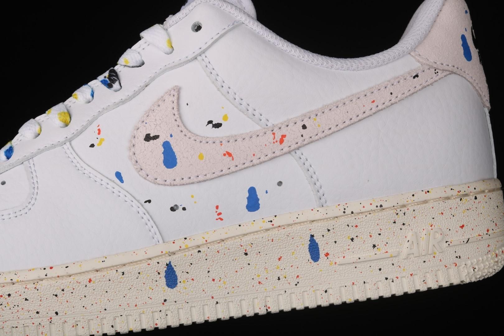 NikeUnisex  Air Force 1 AF1 Low '07 LV8 - Paint Splatter/White