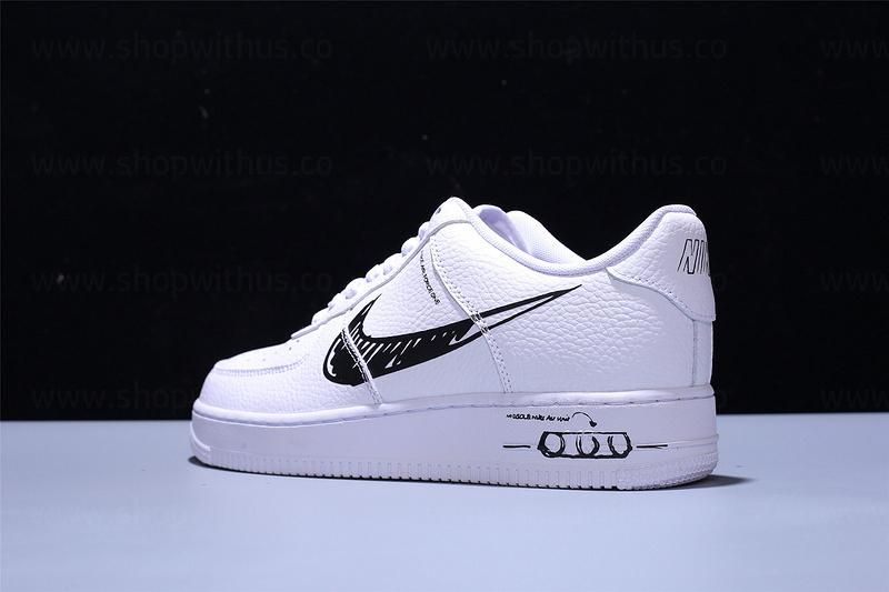 NikeAir Force 1 AF1 Sketch - White/BlacK