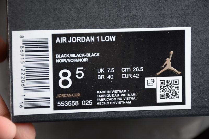 Air Jordan 1 AJ1 Retro Low - Triple Black