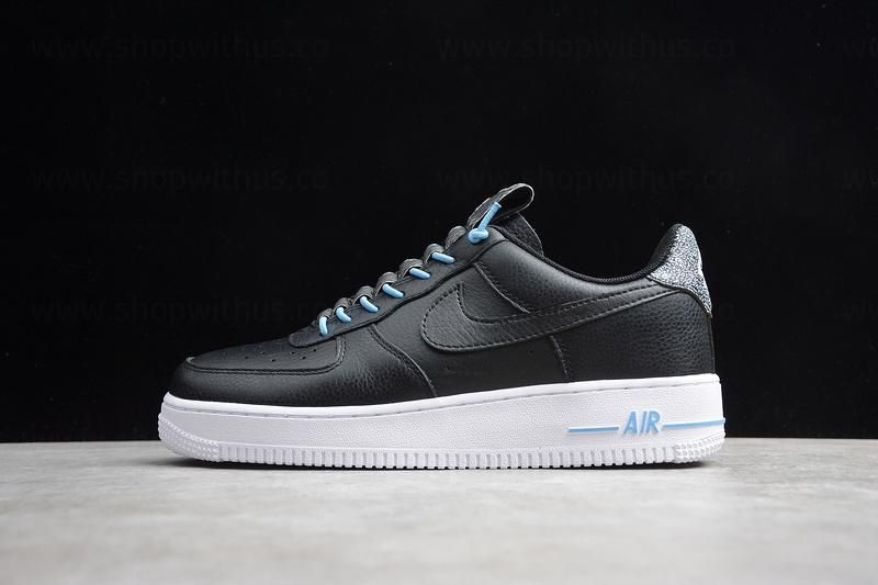 NikeAir Force 1 AF1 07 LUX - Black/Light Blue