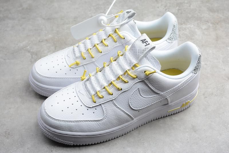 NikeAir Force 1 AF1 07 LUX - White Chrome/Yellow