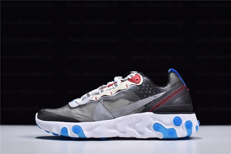 NikeReact Element 87 - Dark Grey/Pure Platinum-Photo Blue