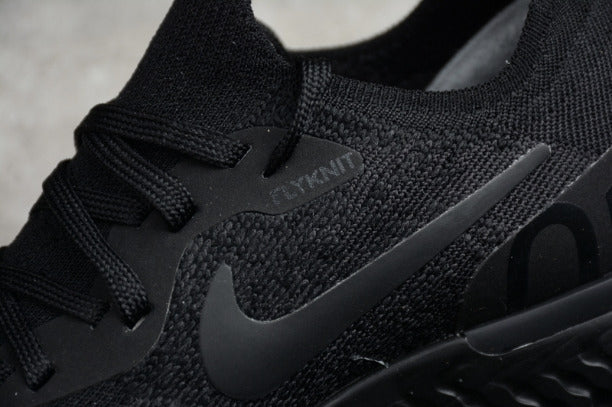 NikeUnisex Epic React Flyknit Running Shoes - Triple Black