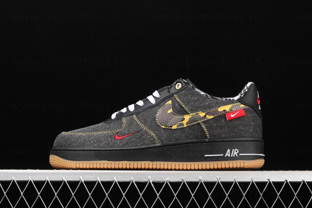NikeAir Force 1 AF1 Low - Camo Denim