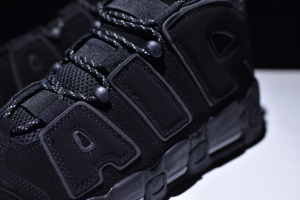 NikeAir More Uptempo Mid Basketball Shoe-Black